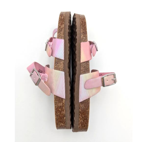 Steve Madden Jbeached Flat Sandal Slip-On Big Kids Pink Size US2 EU33 - Picture 12 of 13